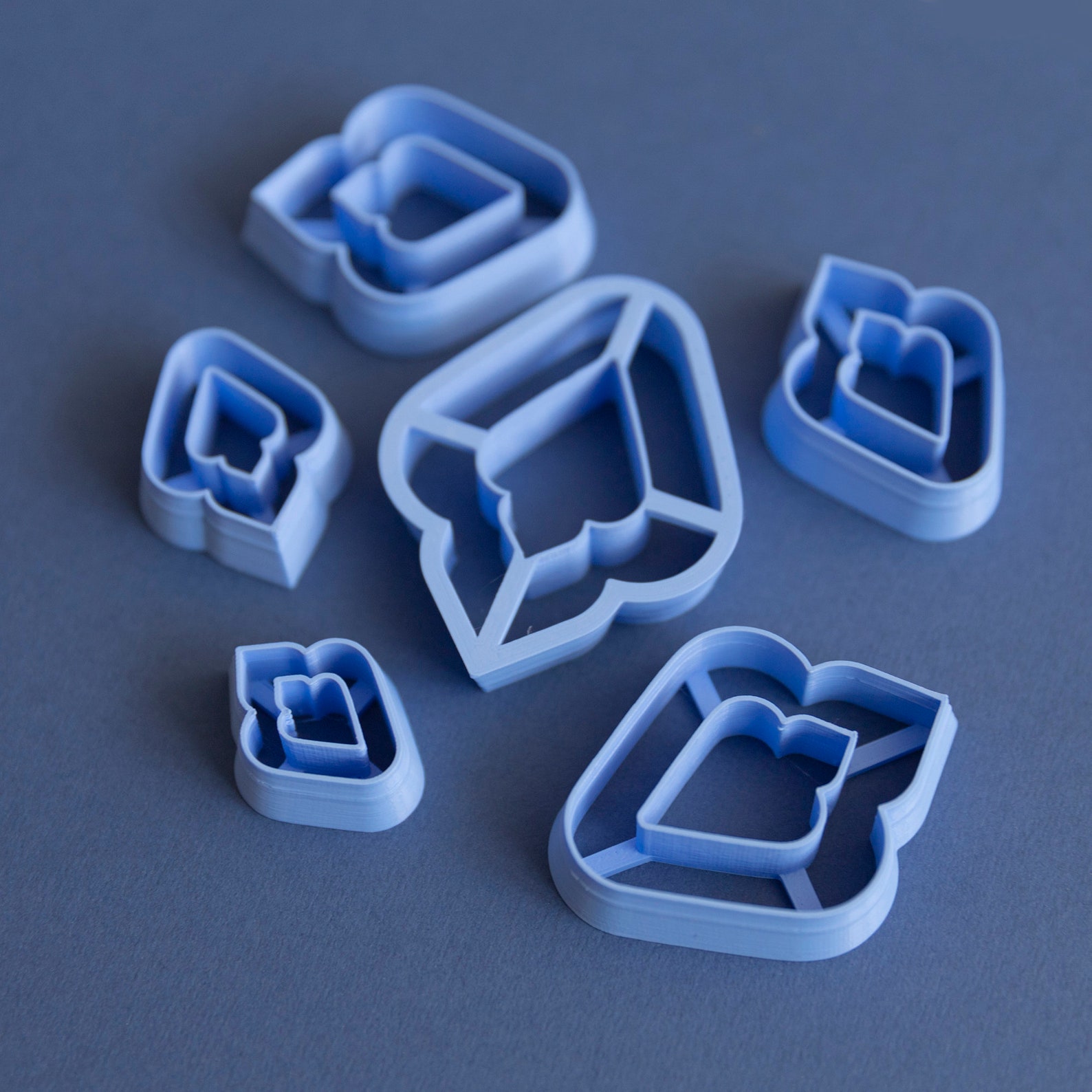 Donut Polymer clay cutters set 3d printed cookie cutters Etsy