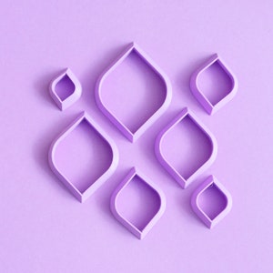 Ensemble d'emporte-pièces en pâte polymère, emporte-pièces imprimés en 3D, emporte-pièces pour boucles d'oreilles, emporte-pièces pour bijoux, outils en pâte polymère, emporte-pièces en argile pour travaux manuels
