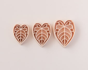 Leaf Polymer clay cutters set, 3d printed cutters, embossed earring cutters, jewelry cutters, polymer clay tools, shape cutters
