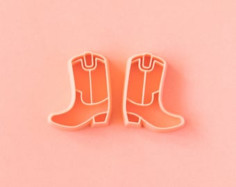 Cowgirl boots, cowboy rodeo cutters, polymer clay cutters, 3d printed cutters, western earring cutters, polymer clay tools, shape cutters