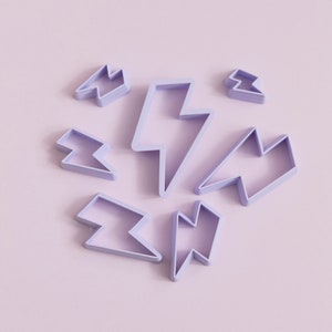 Ensemble d'emporte-pièces Thunder en pâte polymère, emporte-pièces imprimés en 3D, emporte-pièces pour boucles d'oreilles éclair, emporte-pièces pour bijoux, outils en pâte polymère, emporte-pièces