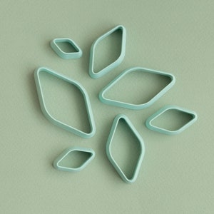 Dangle Polymer clay cutters set, 3d printed cookie cutters, earring cutters, jewelry cutters, polymer clay tools, craft clay shape cutters