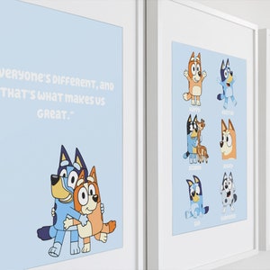 Pósteres de aprendizaje temprano de BLUEY