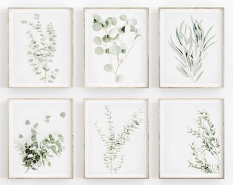 NEW 6 Boho Botanical Plant Wall Art Prints - Set of 6 Decor UNFRAMED Minimalist Bohemian Photo