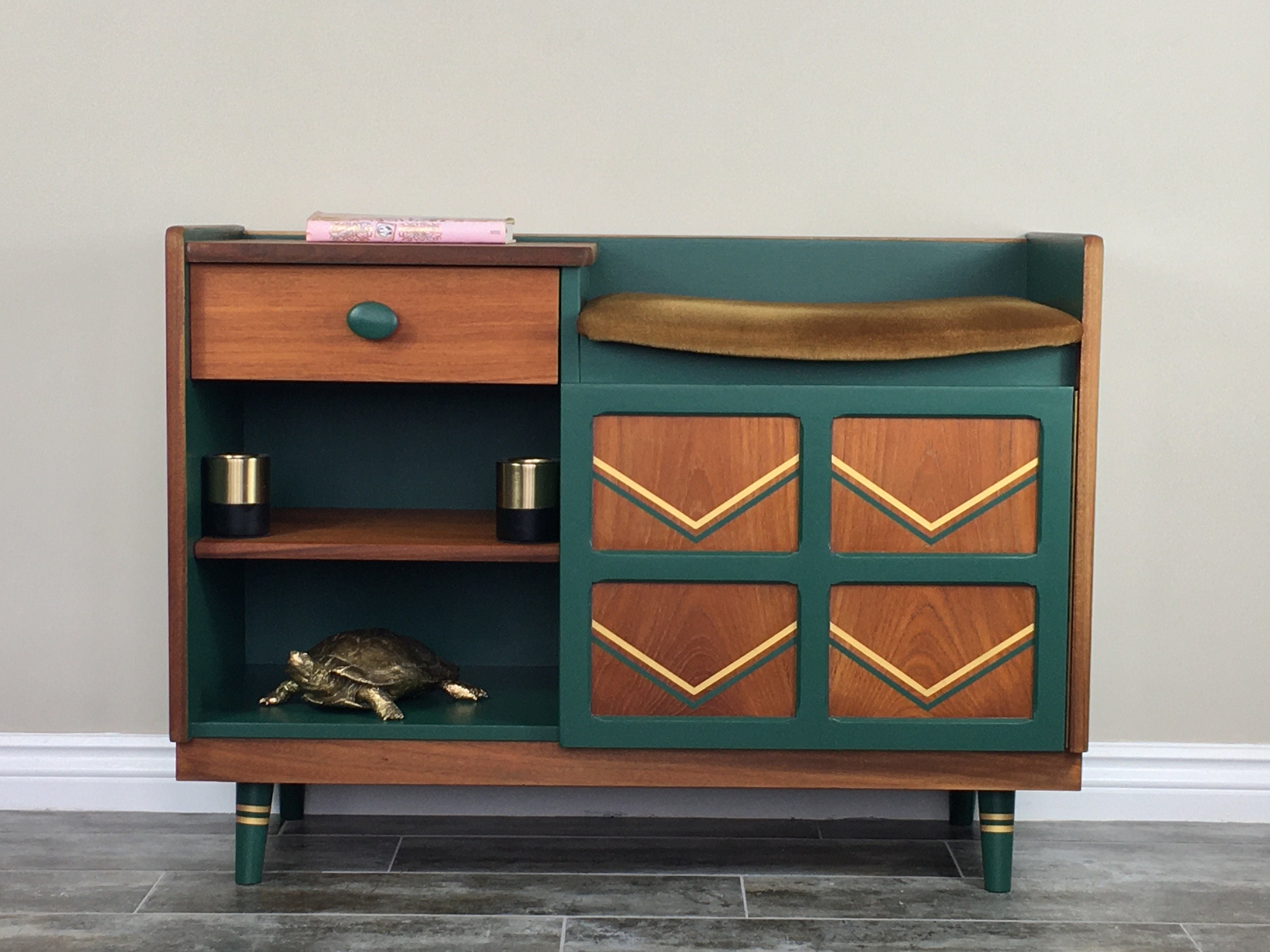 SOLD Vintage Mid Century Original Nathan Telephone Table Seat in