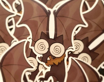 Bat with Glasses Vinyl Sticker