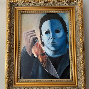 The Devil's Eyes - Halloween Print - Michael Myers - Horror - Oil Painting Print - Art