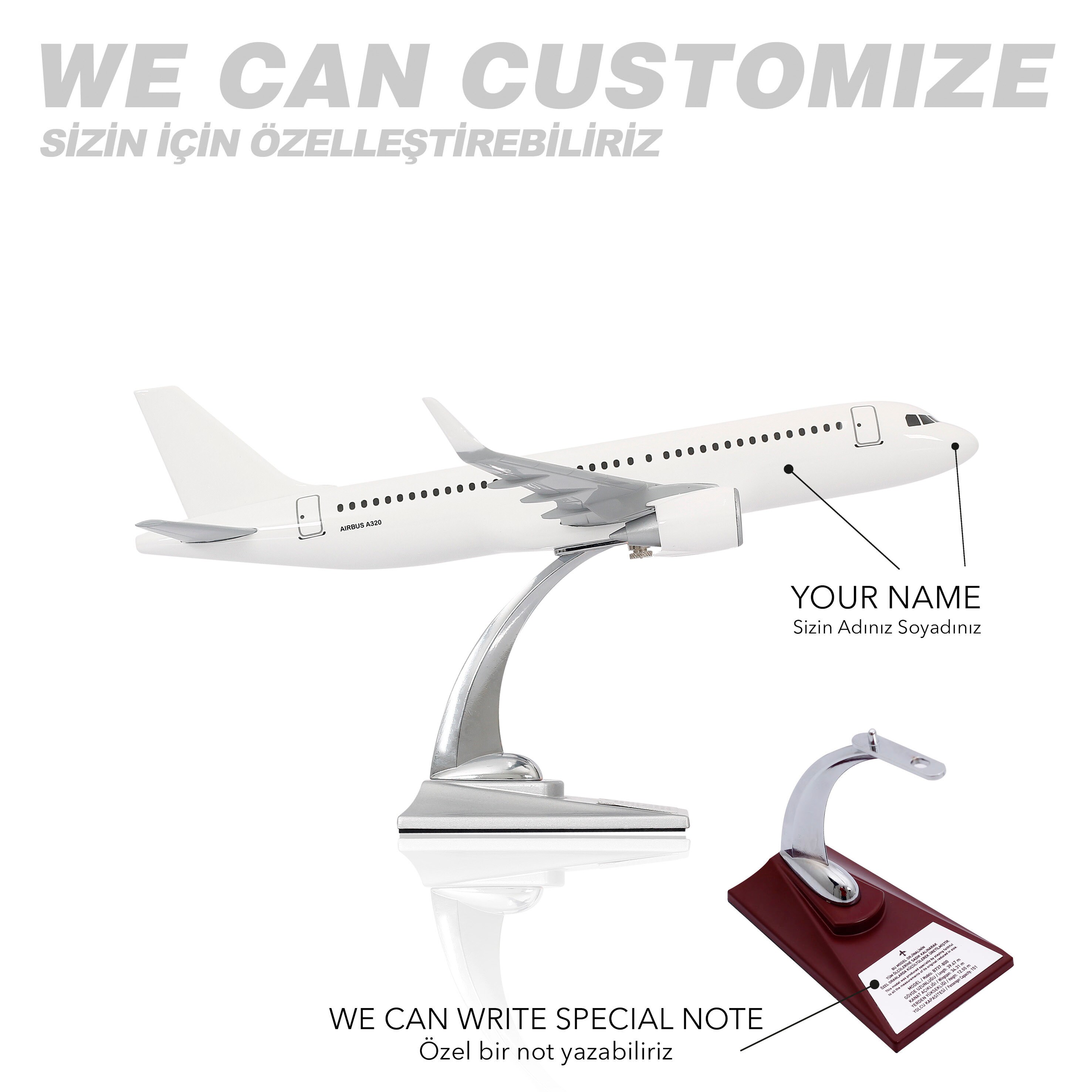 Zekupp - Model Aircraft, Airbus A320 -200 1/100 - White Zekupp - Model Aircraft, Airbus A320 -200 1/100 - White