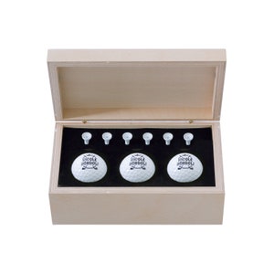 3 Professional Golf Ball Set, Wooden Box Golf Set For Men, Golf Ball Set With 6 Pieces Of Tee, Best Gift For Golf Lovers And Golf Players