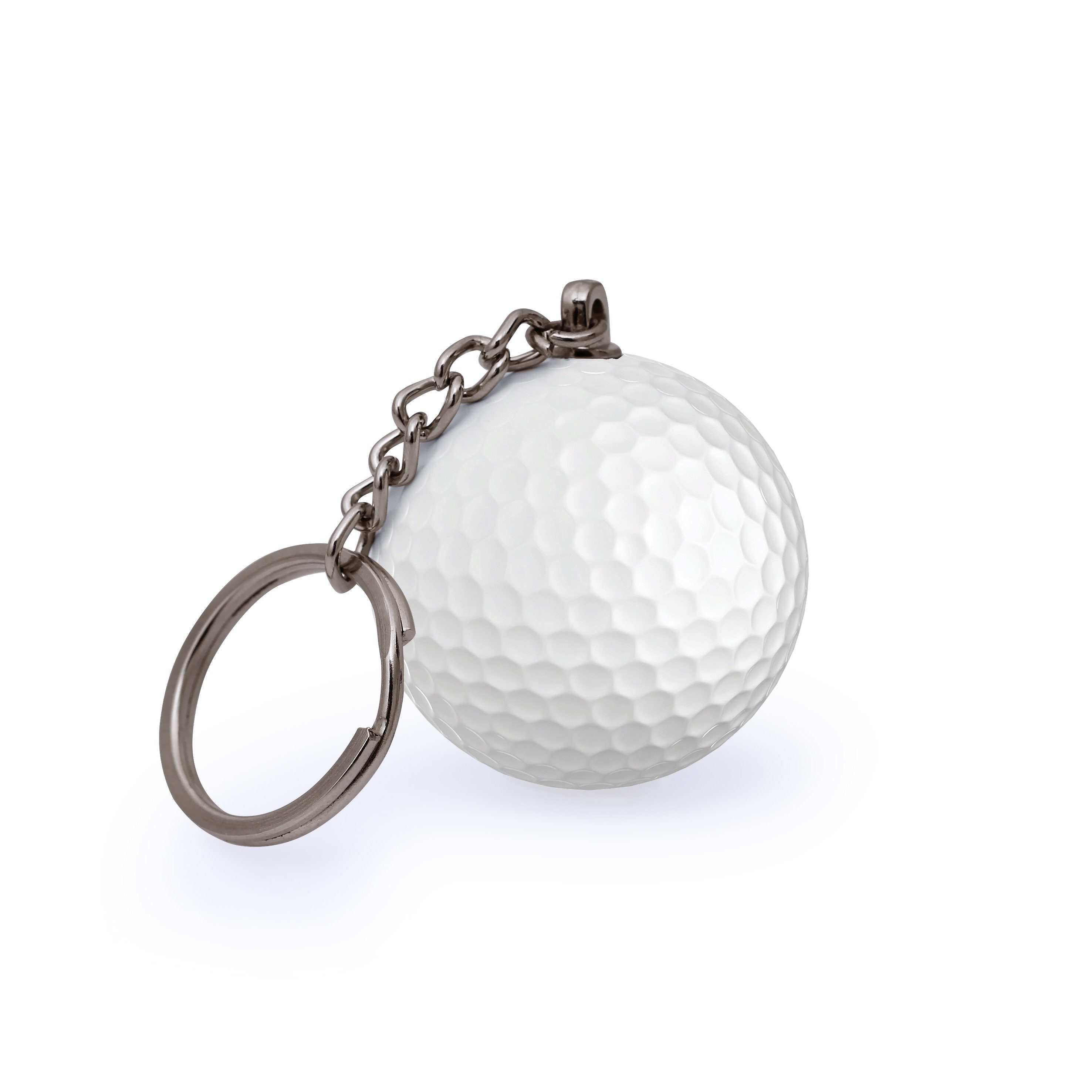 Golf Ball Keychain Red and White, Special Gift for Golf Lovers