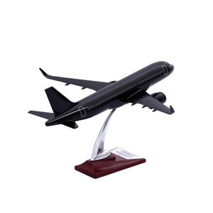 Zekupp - Model Aircraft - Airbus 320-200 1/100 - Black Color SPECIAL DESIGN Model Airplane