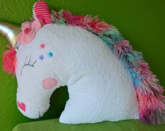 Paper pattern with instructions from the unicorn head, sewing pattern & instructions, cuddly toy, sewing,