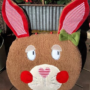 Paper pattern with instructions of the rabbit head, pattern & instructions, soft toy, sewing,