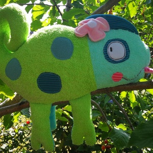 Paper pattern with instructions from the chameleon, pattern & instructions, cuddly toy, sewing,