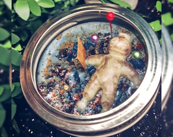 Reversal and Banishment Spell Candle -Clears Negative Energy, Restores Balance, Crackling Wooden Wick Candle