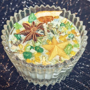 Money Bowl Kit: Abundance Spell with Candle, Wealth Salt & Rice, Tealight Refills, and Crystals image 10