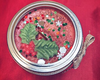 Cinnamon Soy Candle: Christmas Holiday Decor, 4oz Jar