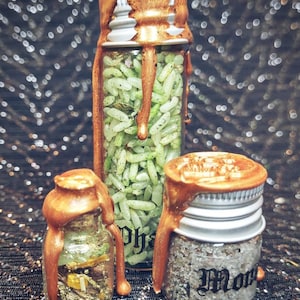 Money Bowl Kit: Abundance Spell with Candle, Wealth Salt & Rice, Tealight Refills, and Crystals image 7