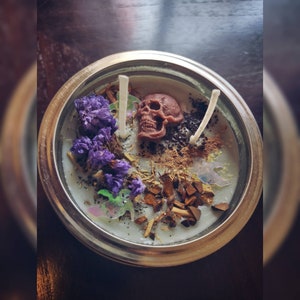 Candela protettiva contro il malocchio: candela rituale vegana in cera di soia