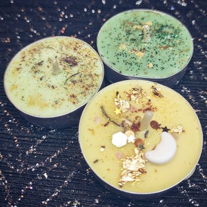 Money Bowl Kit: Abundance Spell with Candle, Wealth Salt & Rice, Tealight Refills, and Crystals image 5