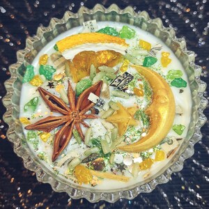 Money Bowl Kit: Abundance Spell with Candle, Wealth Salt & Rice, Tealight Refills, and Crystals image 1