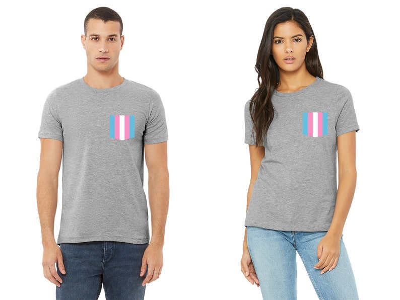 Retro Rainbow Pride Faux Pocket Tee