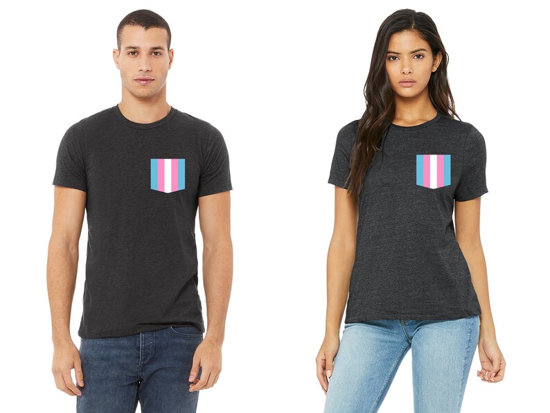 Retro Rainbow Pride Faux Pocket Tee
