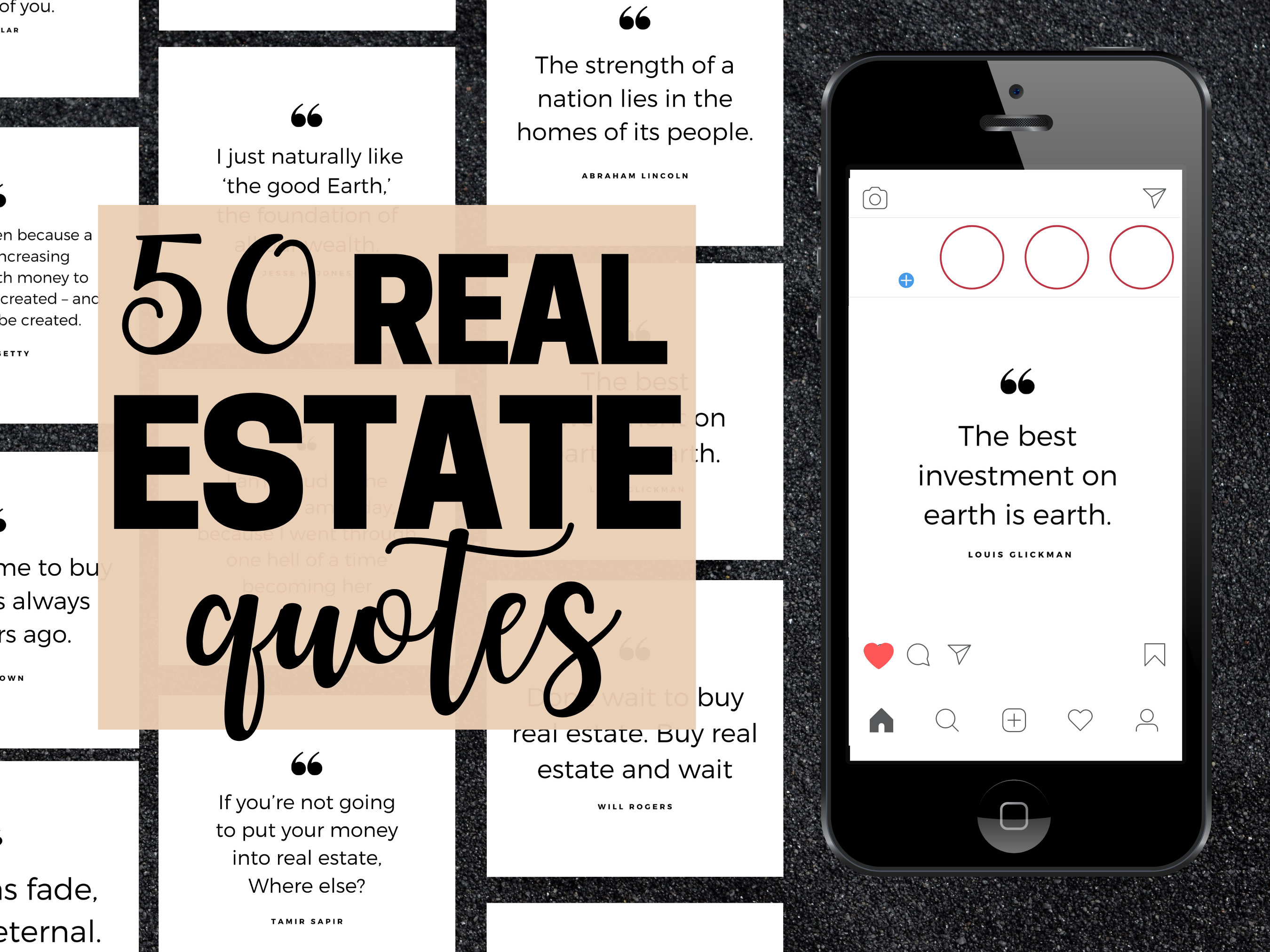 50 Real Estate Quotes for Instagram, Realtor, Agent Marketing
