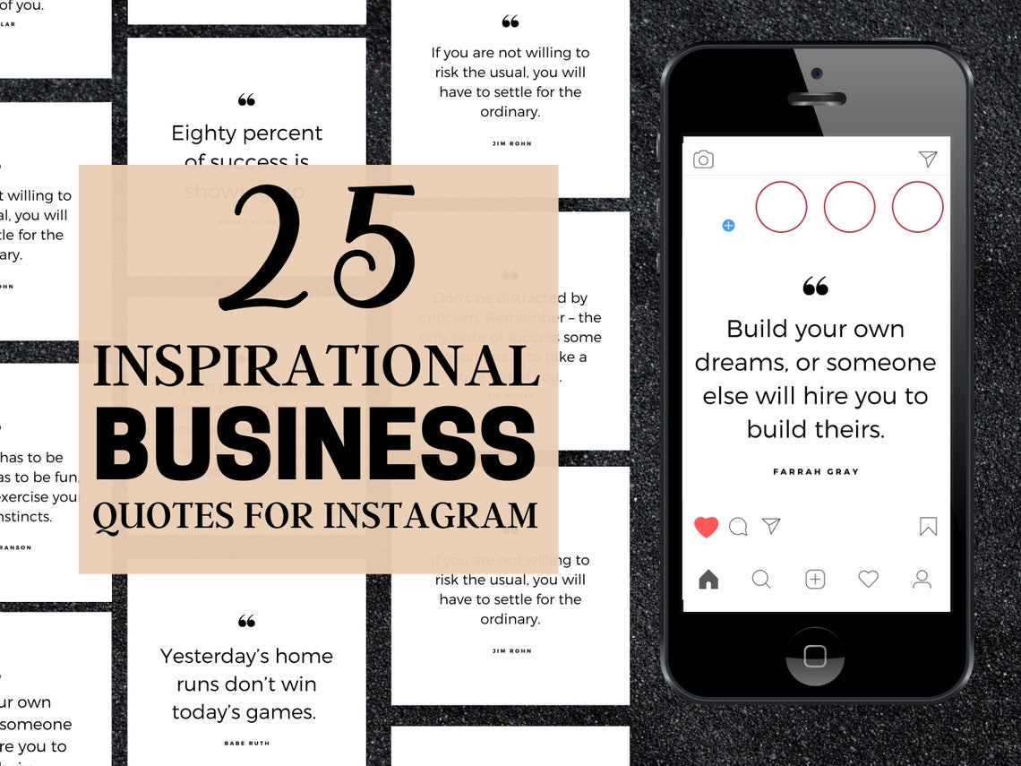 25 Inspirational Business Quotes For Instagram Entrepreneur Etsy