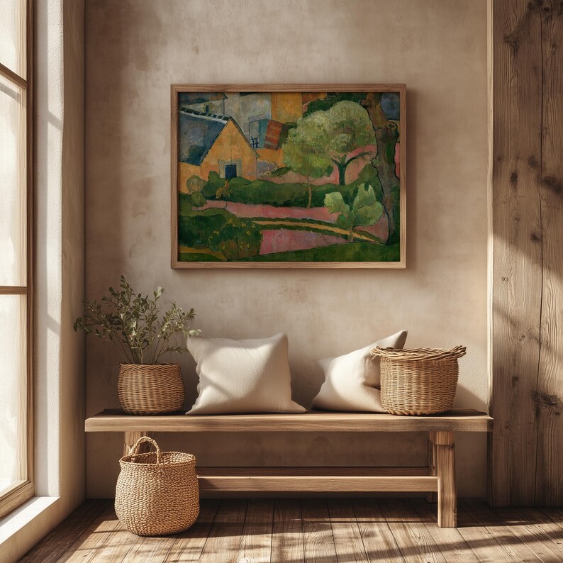 Rustic Cottagecore Garden Printable - Vintage Cottage Painting, Moody ...