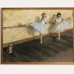 Degas Ballet Dancers Vintage Art Print: French Antique Oil Painting (Digital Download)