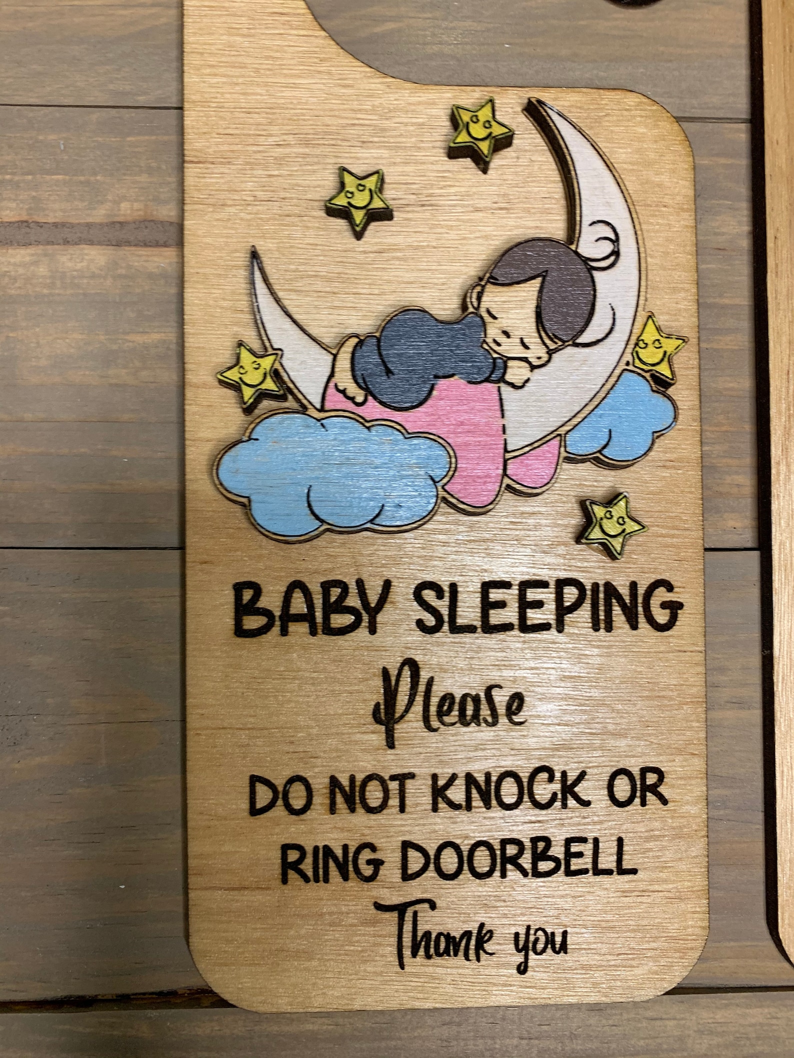 Baby Sleeping Please Do Not Knock or Ring Doorbell Sleeping Etsy