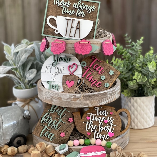 Tea Time Tier Tea Tray - Etsy