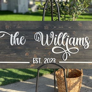 Personalized Rustic Wood Name Sign: Shiplap Family Name