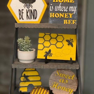 Home is where my honey bee tier tray set