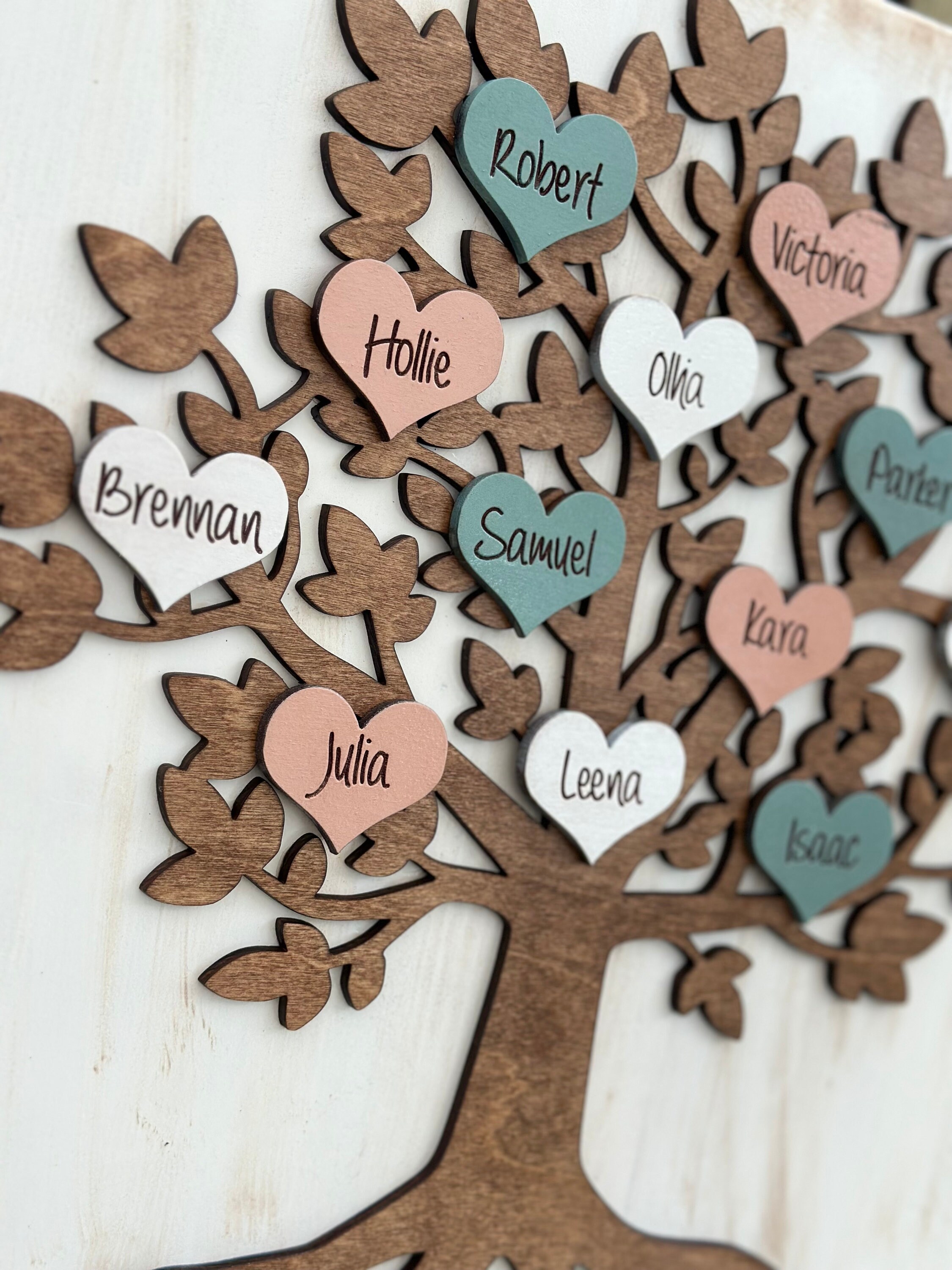 Rustic Family Tree Sign Personalized Rustic Family Tree Sign: Engraved Wood Wall Hanging - Etsy