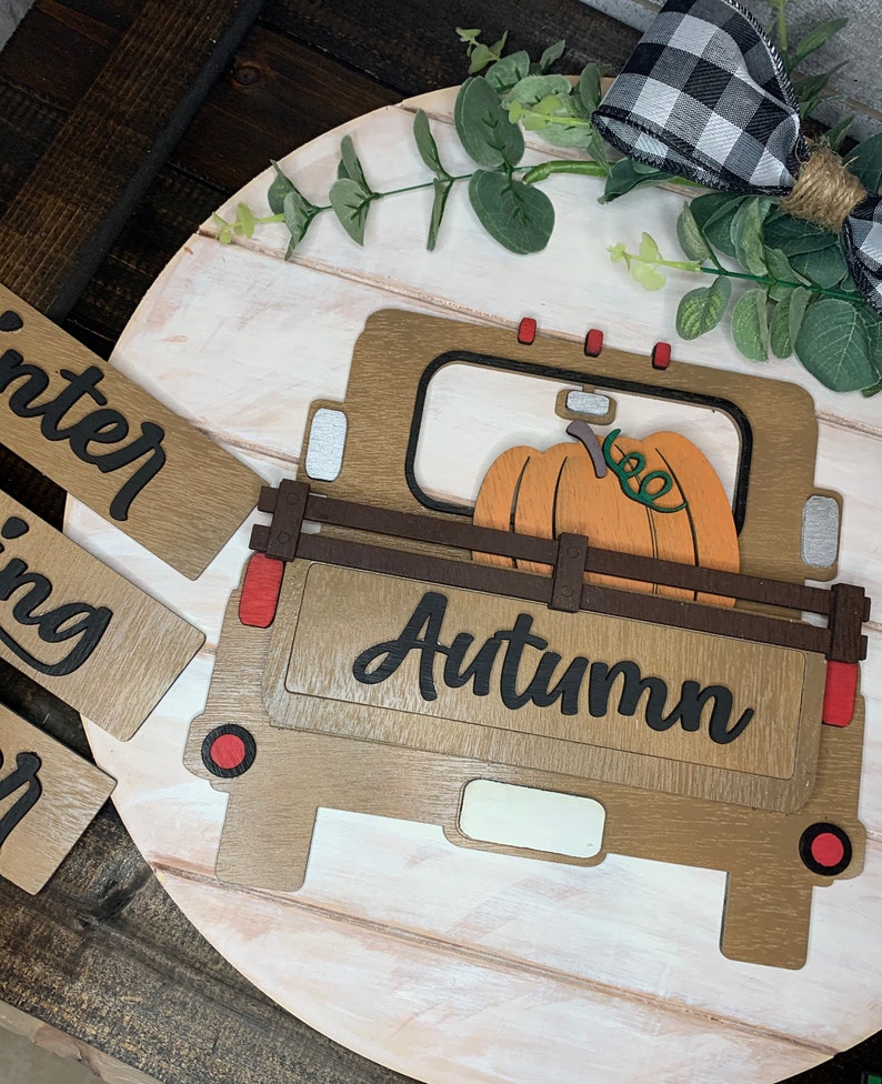 Interchangeable Vintage Truck Sign All Year Round Etsy