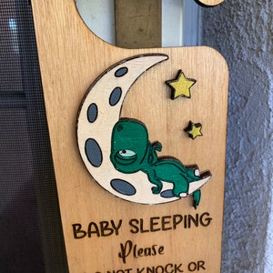 Baby Sleeping Please do not knock or ring doorbell, Sleeping Baby, Do not disturb, Door Hanger, Doorbell Hanger, Sleeping baby door hanger