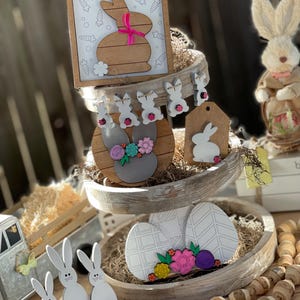 Bunny Kisses Tier Tray Set Happy Easter