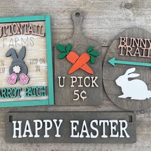 Interchangeable Inserts SPRING for Table Top Wagon, Table Top Sitting Bench Shelf or Welcome Basket Sign/ Spring/Easter/St. Patrick’s Day