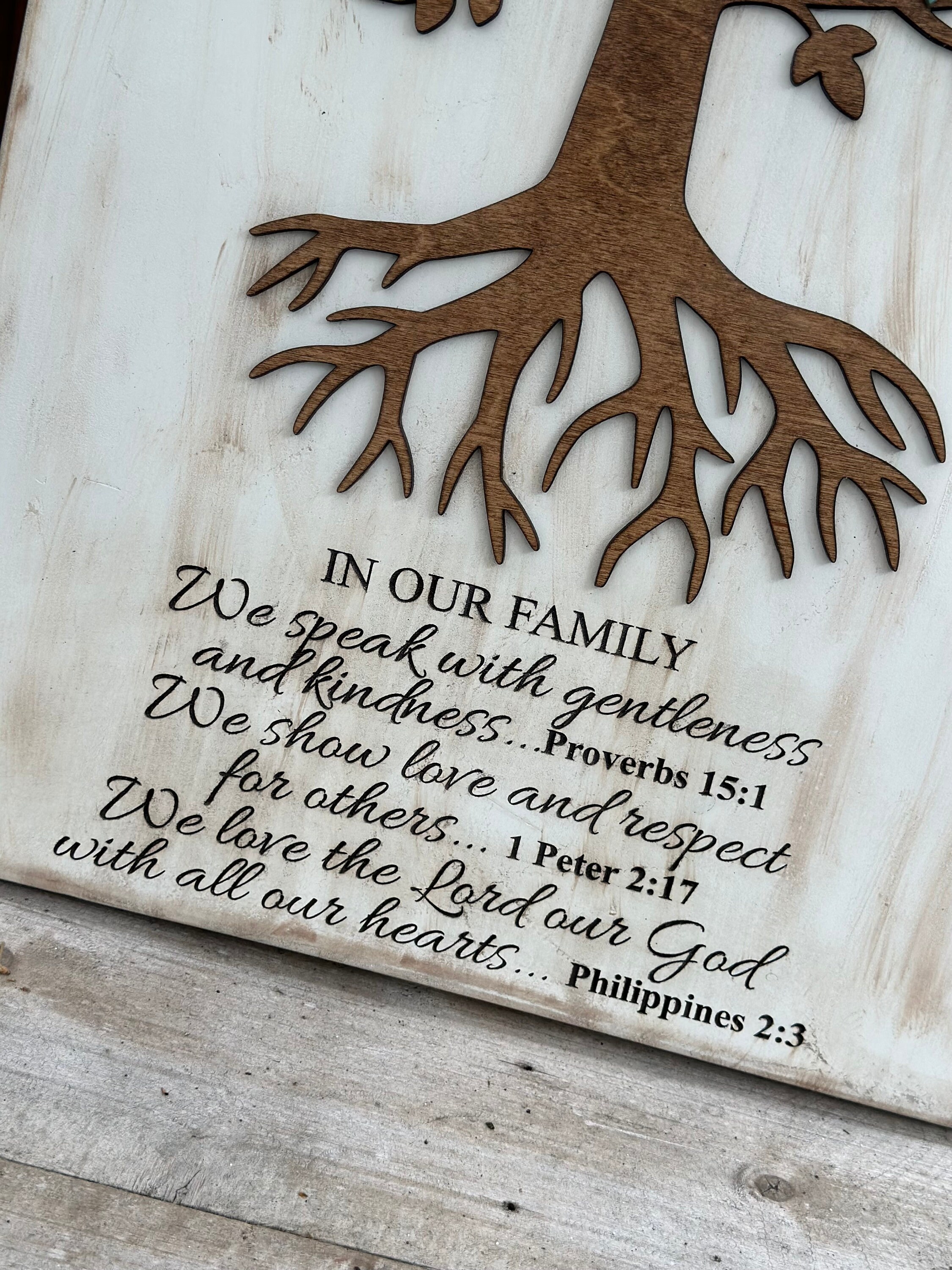 Rustic Family Tree Sign Personalized Rustic Family Tree Sign: Engraved Wood Wall Hanging - Etsy