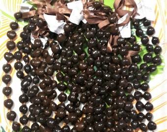 New Best Quality 32" BROWN Kukui Nut Necklace Lei 20 pcs Wholesale (20 pcs)