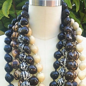Kukui Nut Lei Necklace Hawaiian Wedding Luau Graduation – Basic Colors