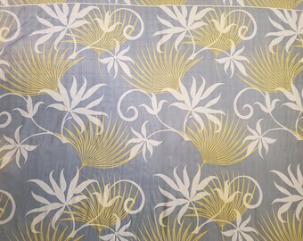 Hawaiian White Flowers 100% Rayon Mid-weight Fabric 56" Width