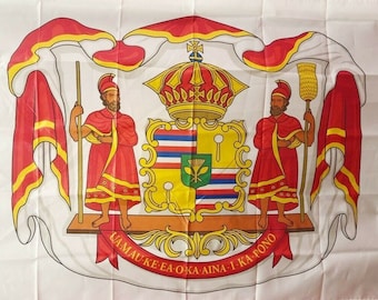 Coat of Arms Flag Size 3' x 5' Hawaii