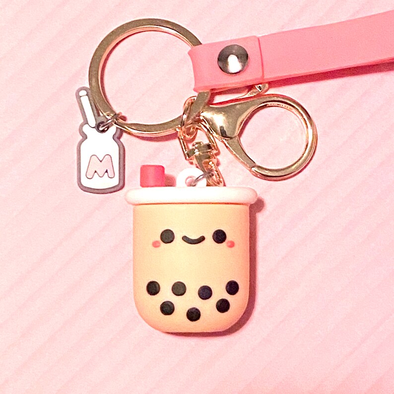 BOBA TEA KEYCHAIN Cute Kawaii Milk Tea Bubble Tea keychains Etsy
