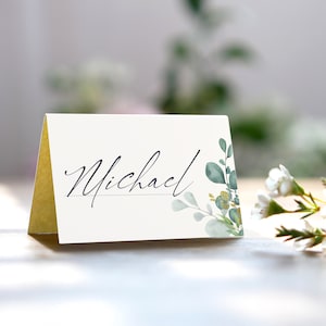 25 Eucalyptus place cards to fill out