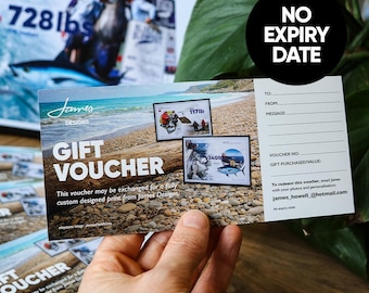 Sea Fishing Personalised Gift Voucher, Custom Fishing Print Gift, Angler Present, Fisherman Keepsake, Dad Gift Idea
