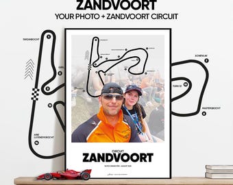ZANDVOORT Circuit Photo Poster | Personalised Dutch Grand Prix Gift | Custom F1 Track Print | Zandvoort Wall Art | Formula 1 Fan Gift