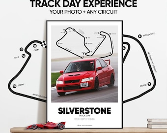 Custom F1 RACETRACK & Photo Poster | Personalised Motorsport Gift | A3 Formula 1 Print | Any Circuit | Gift for Racing Fan